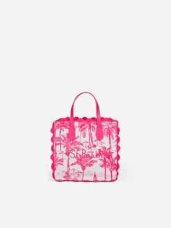 Vivian-Handtasche aus Baumwolle mit Toile-de-Jouy-Print