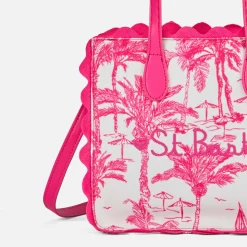 Vivian-Handtasche aus Baumwolle mit Toile-de-Jouy-Print
