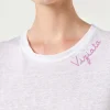 Viziata besticktes Leinen-T-Shirt