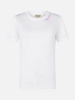 Viziata besticktes Leinen-T-Shirt