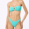 Wassergrüner klassischer Crinkle-Bikini für Damen Naima Naomi