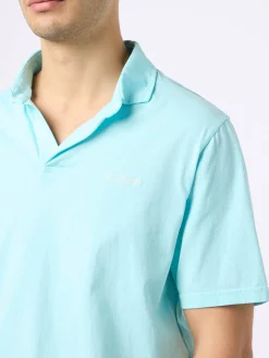 Wassergrünes Herren-Poloshirt aus Baumwolljersey Brighton