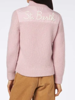 Wattierte Damenjacke mit Strickärmeln