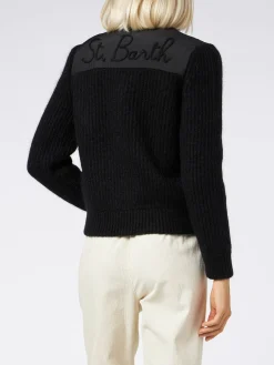 Wattierte Damenjacke mit Strickärmeln
