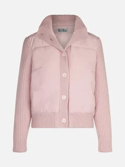 Wattierte Damenjacke mit Strickärmeln