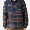 Wattiertes Herren-Overshirt mit Schottenkaro und aufgesetzten Taschen