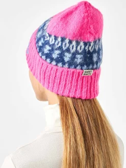 Weiche Damenmütze mit nordischem Jacquard-Print