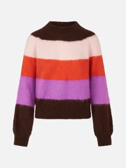 Weicher Damenpullover mit verblassten Farben