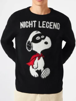 Weicher Herrenpullover mit Snoopy Night Legend-Aufdruck | SNOOPY – PEANUTS™ SONDEREDITION