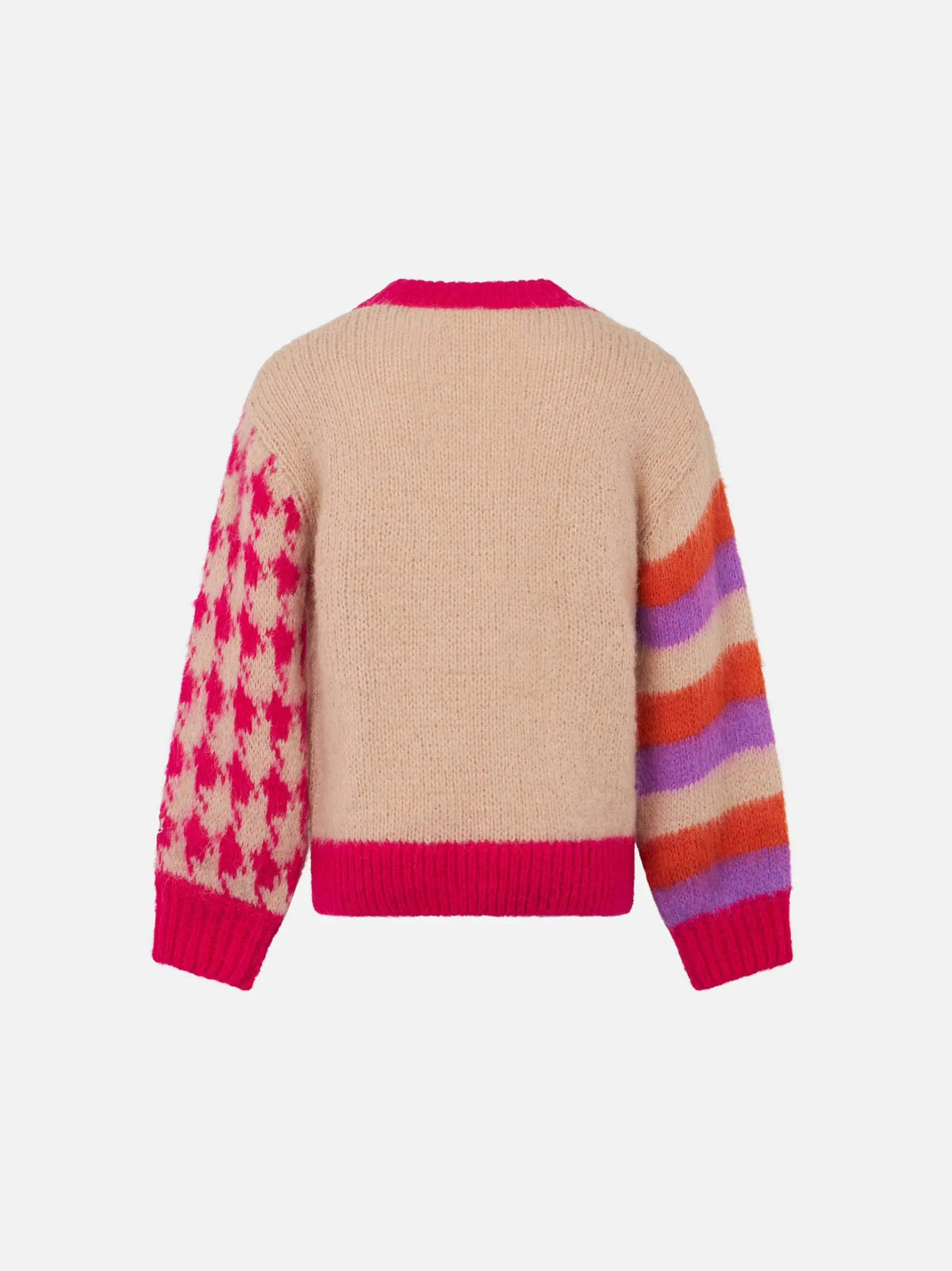 Weicher, kastenförmiger Mädchenpullover mit „Ci penso...“-Stickerei