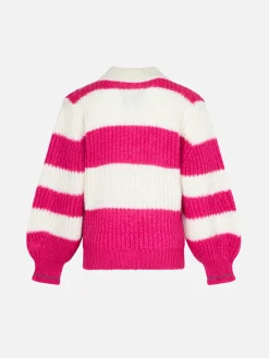 Weicher, kastenförmiger Mädchenpullover mit Snow Princess-Stickerei