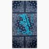 weiches Frottee-Strandtuch mit blauem Bandana-Print