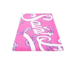 Weiches Frottee-Strandtuch mit rosa Paisley-Print