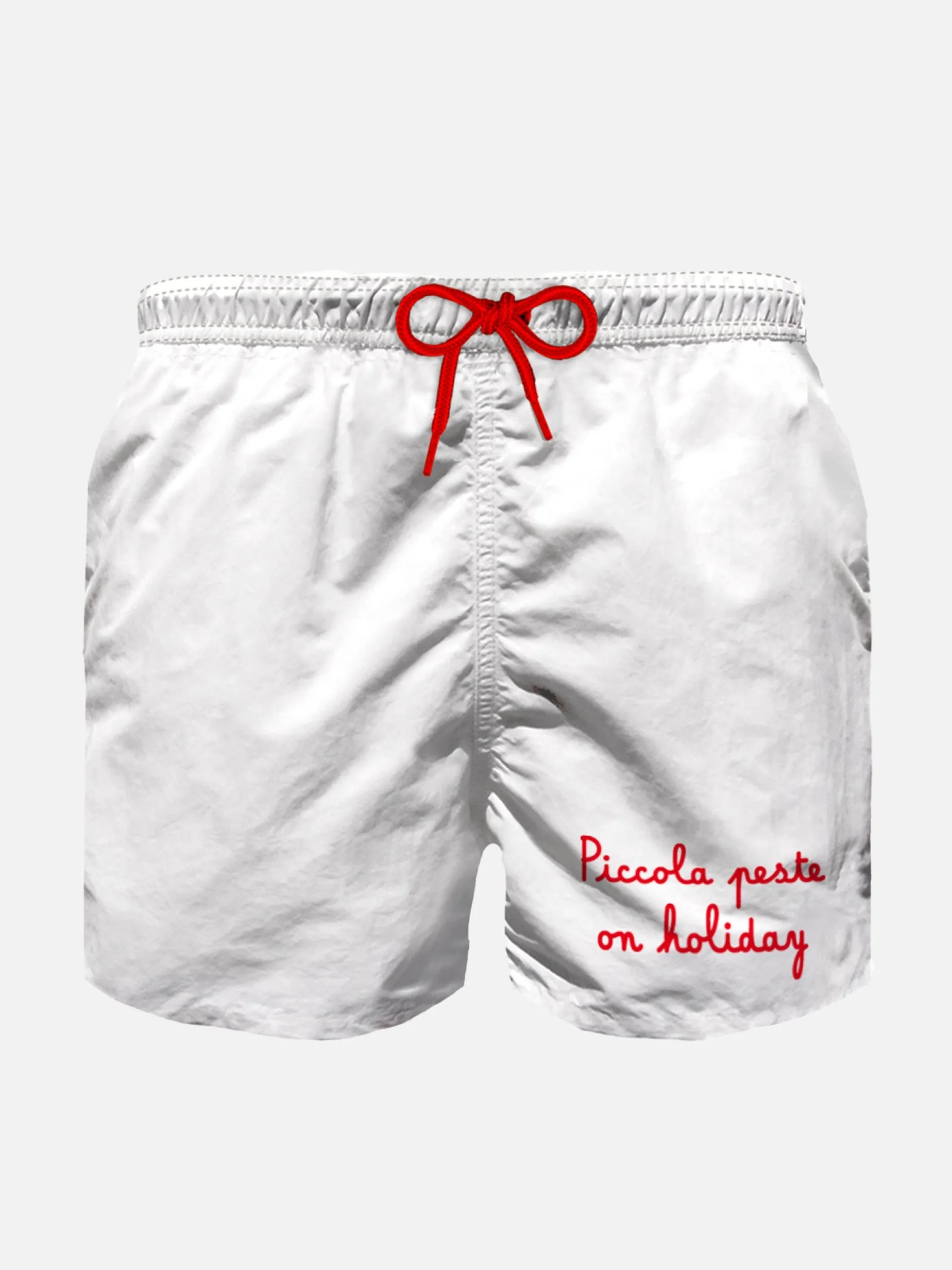 Weiße Badeshorts für Jungen