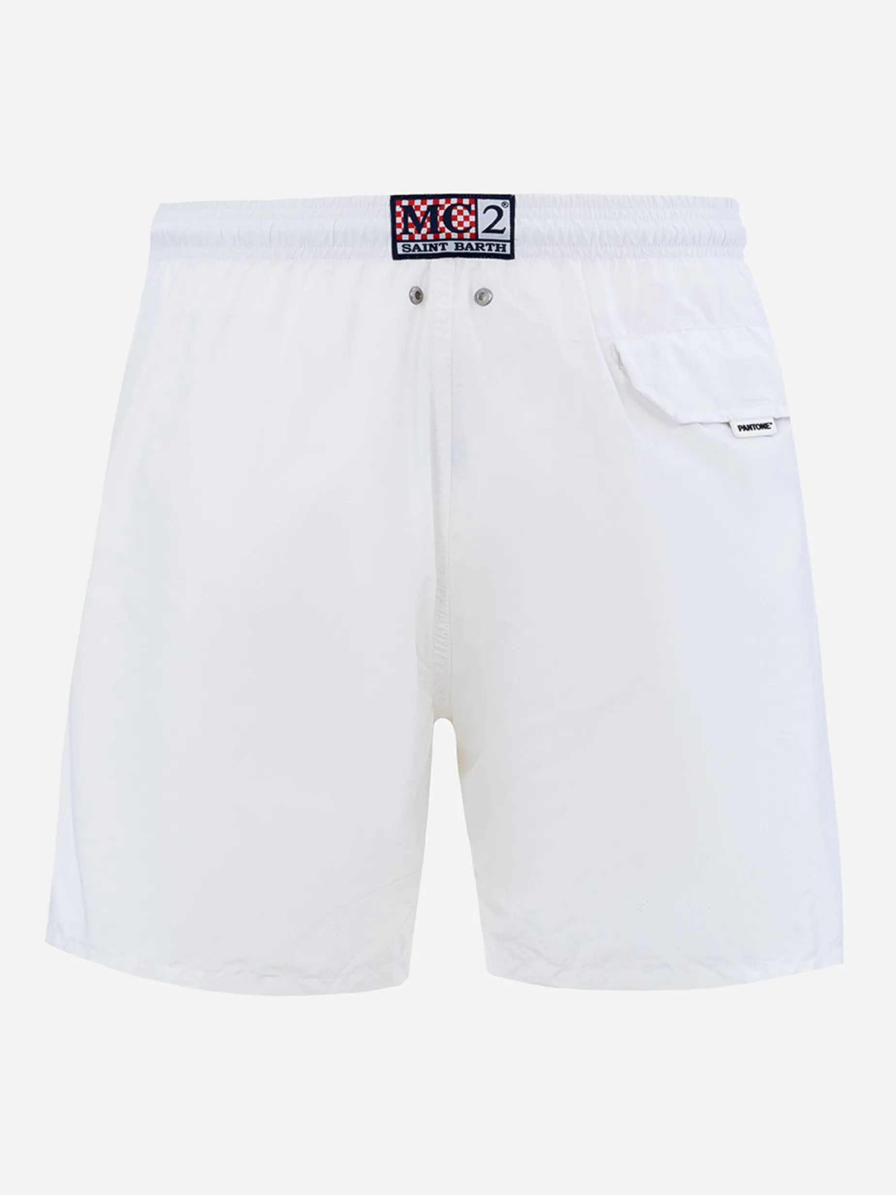 Weiße Herren-Badeshorts aus leichtem Stoff Lighting Pantone | PANTONE-SONDERAUSGABE