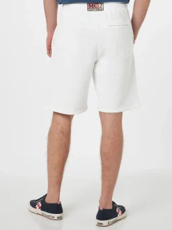 Weiße Herren-Bermudashorts aus Baumwollfleece Randle