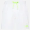 Weiße Komfort-Badeshorts für Herren