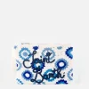 Weiße Parisienne-Häkelclutch mit Saint-Barth-Stickerei