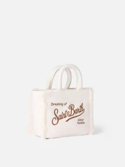 Weiße Wollhandtasche „Mini Vanity“