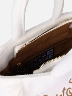 Weiße Wollhandtasche „Mini Vanity“
