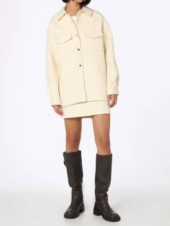 Weiße Woll-Tweedjacke für Damen von Chantel mit Pailletten