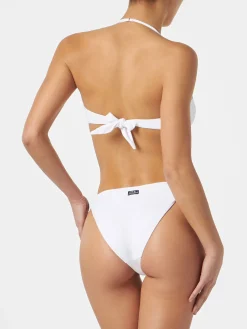 Weißer Bandeau-Bikini für Damen
