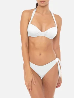 Weißer Bralette-Bikini für Damen mit Bügeln