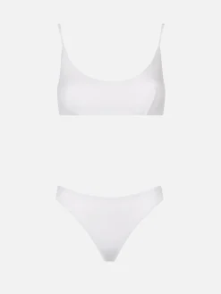 Weißer Bralette-Bikini für Damen