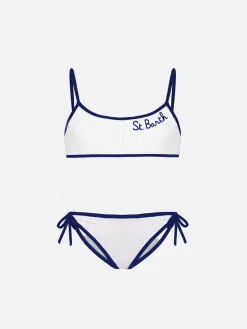 Weißer Bralette-Bikini für Mädchen