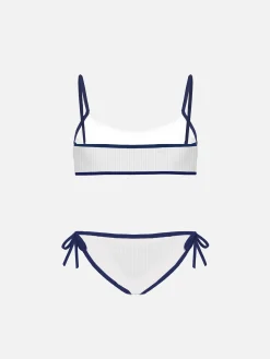 Weißer Bralette-Bikini für Mädchen