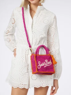 Weißer Damen-Playsuit aus Sangallo-Spitze aus Baumwolle Julian