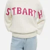 Weißer Damenpullover Danya mit St. Barth-Print