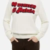 Weißer Damenpullover New Queen mit Vacanze di Natale-Logoaufdruck | VACANZE DI NATALE SONDERAUSGABE