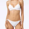 Weißer, gerippter Triangel-Bikini