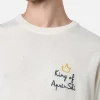 Weißer Herrenpullover Heron mit King of Après-Ski-Stickerei