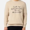 Weißer Herrenpullover Heron Light mit Via della Spiga...-Stickerei | VACANZE DI NATALE SONDERAUSGABE