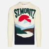 Weißer Jungenpullover mit St. Moritz-Jacquard-Print