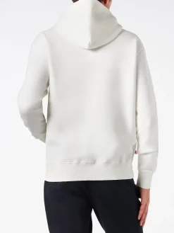 Weißer Kapuzenpullover für Herren mit „Relax Don't do it“-Stickerei