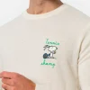 Weißer Pullover für Herren Heron mit Snoopy-Tennischampion-Stickerei | SNOOPY PEANUTS SPECIAL EDITION