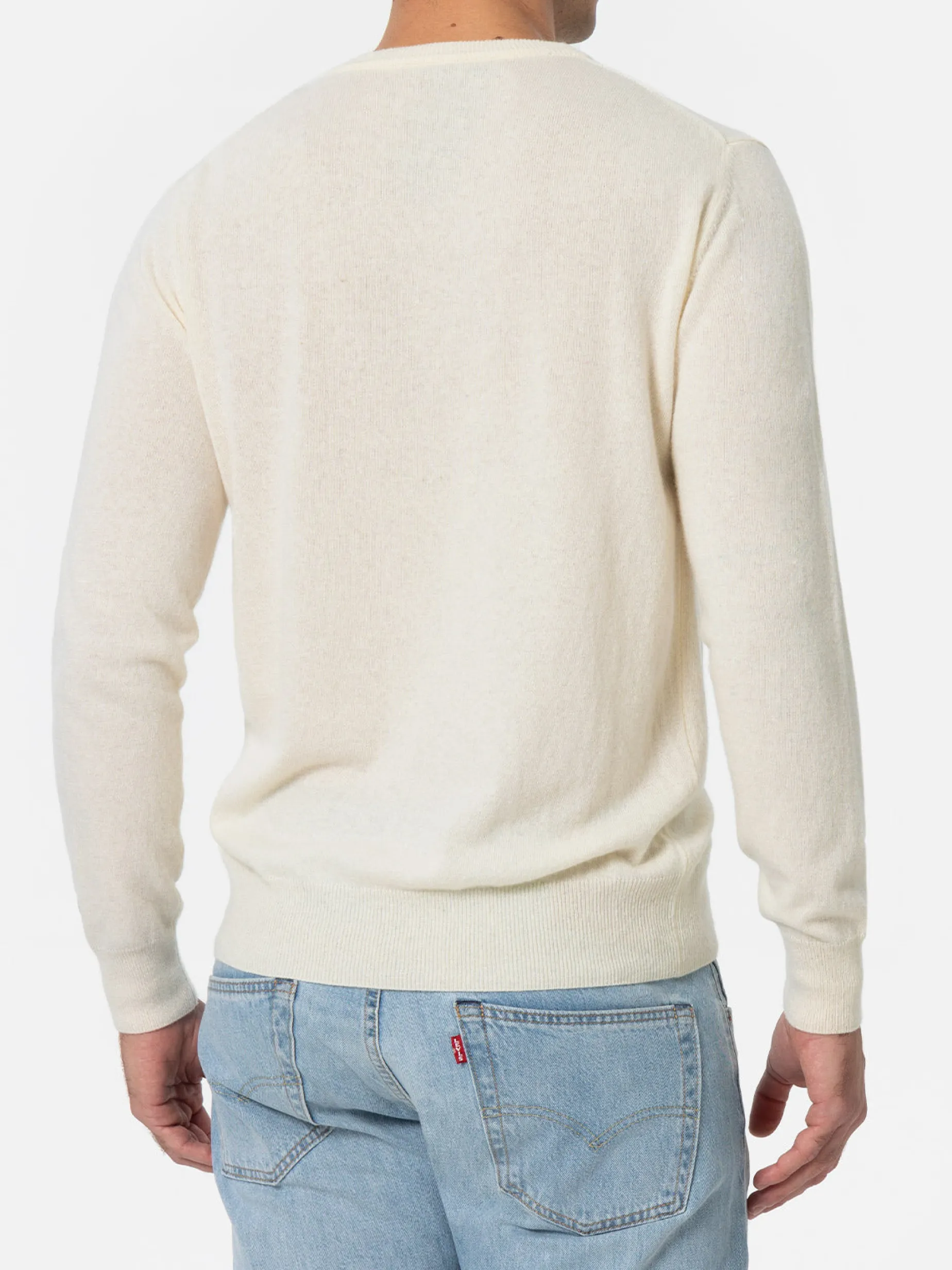 Weißer Pullover für Herren Heron mit Snoopy-Tennischampion-Stickerei | SNOOPY PEANUTS SPECIAL EDITION