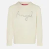 Weißer Pullover für Mädchen mit Engelsflügel-Stickerei