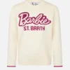Weißer Pullover für Mädchen mit Rundhalsausschnitt und Barbie-Aufdruck | BARBIE-SONDEREDITION