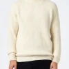Weißer Rippenpullover für Herren Marine