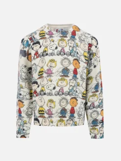 Weißer Rundhalspullover für Jungen Douglas mit Peanuts-Team-Print | SNOOPY PEANUTS SPECIAL EDITION