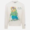 Weißer Rundhalspullover für Jungen „Douglas“ mit „Beary Much“-Stickerei
