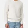 Weißer Rundhals-Stretchpullover für Herren Regent