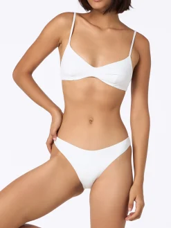 Weißer Scoop-Bralette-Bikini für Damen May Lido