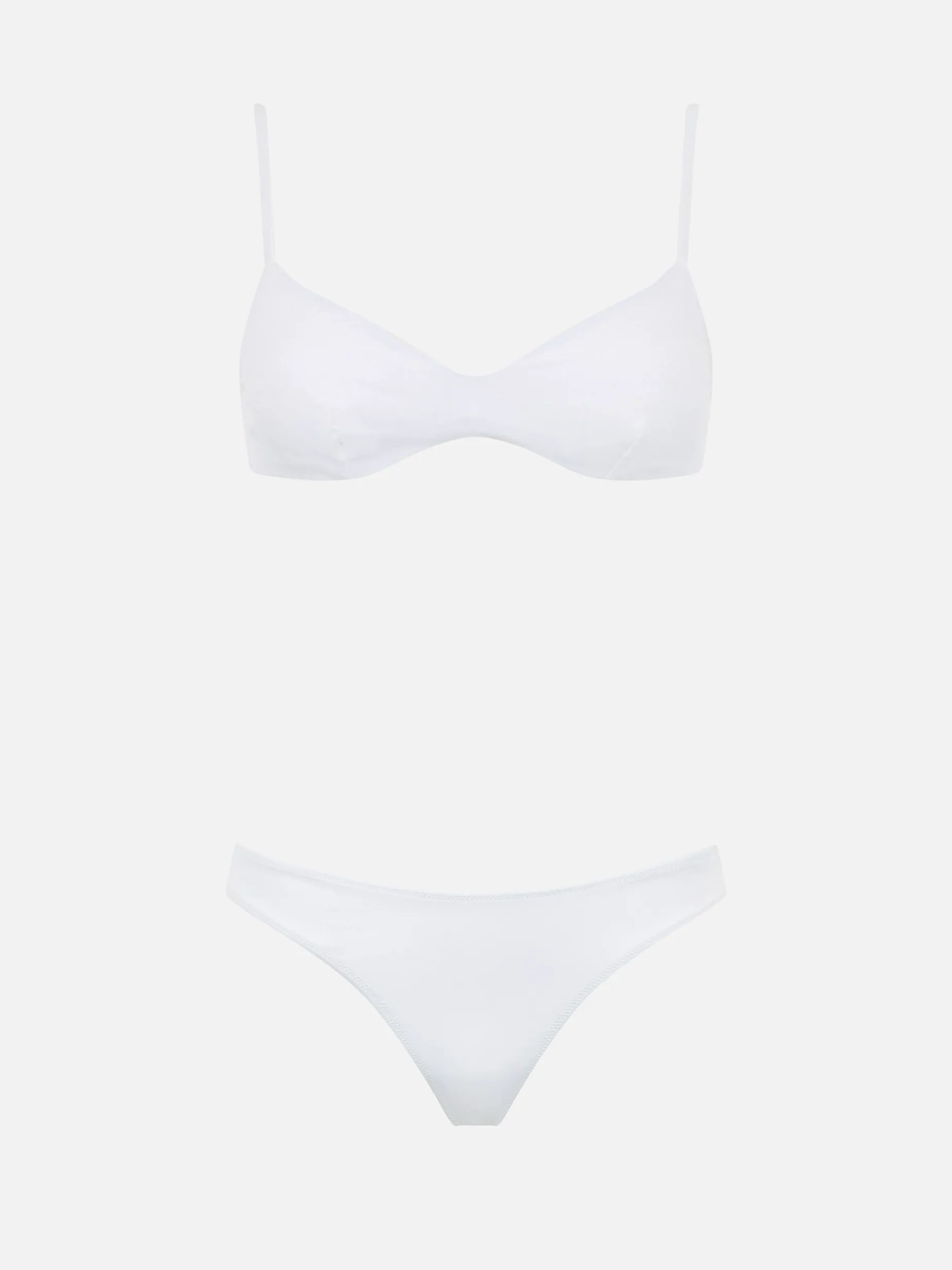 Weißer Scoop-Bralette-Bikini für Damen May Lido