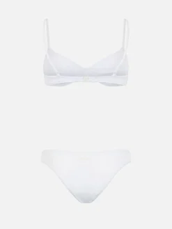 Weißer Scoop-Bralette-Bikini für Damen May Lido