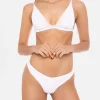 Weißer Triangel-Bikini für Damen